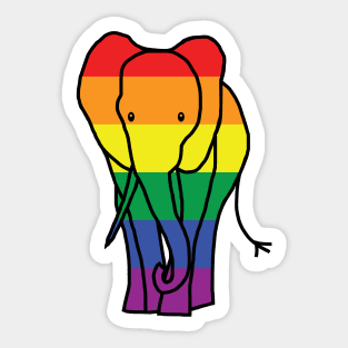 Pride Elephant Sticker